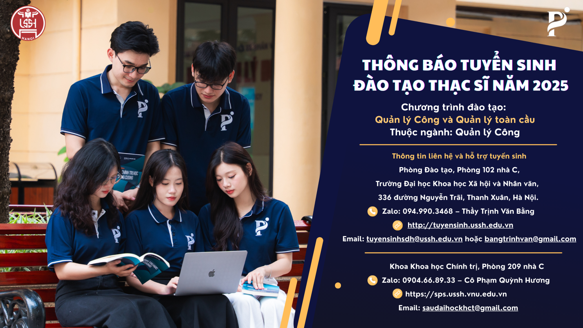 THÔNG BÁO TUYỂN SINH THẠC SĨ: QUẢN LÝ CÔNG VÀ QUẢN LÝ TOÀN CẦU
