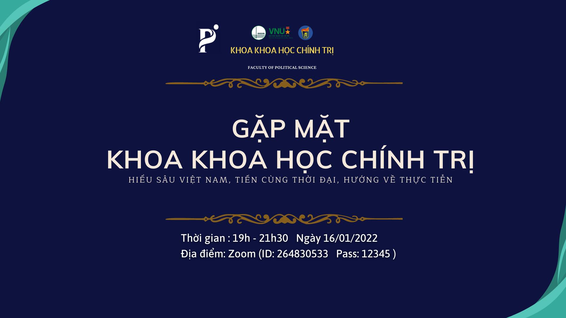 CHƯƠNG TRÌNH GẶP MẶT KHOA KHOA HỌC CHÍNH TRỊ